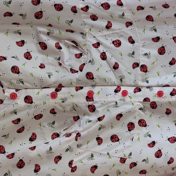 Unique Vintage White and Red ladybug pinup Dress - Picture 6 of 11